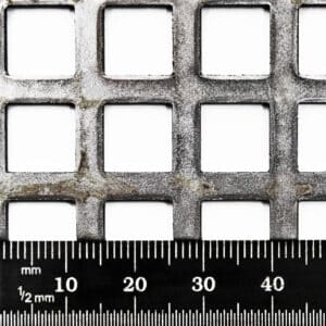 Mild Steel 10mm Square Hole Perforated Mesh x 14mm Pitch x 1.5mm Thick Image