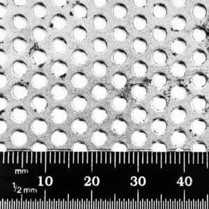 3mm Round Hole Perforated Mild Steel Sheet | 5mm Pitch x 1mm Thick